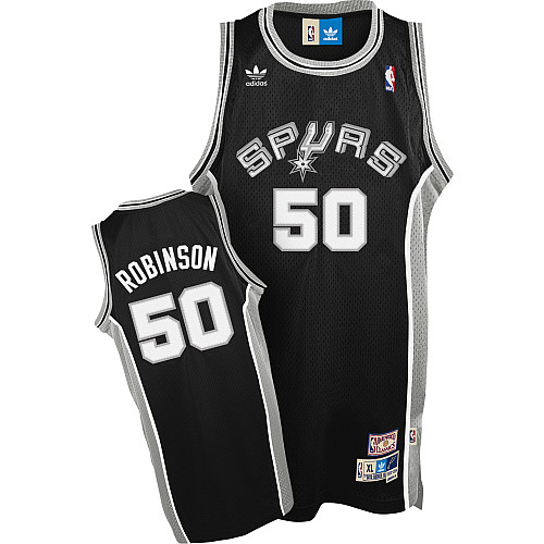  NBA San Antonio Spurs 50 David Robinson Throwback Soul Swingman Black Jersey